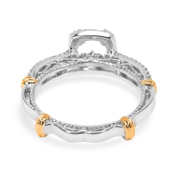 Verragio Diamond Engagement Ring Setting for a Cushion Center in 18K White Gold - Picture 4 of 4